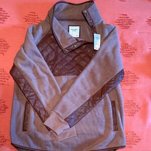 Abercrombie & Fitch Brown Quilted Sweatshirt